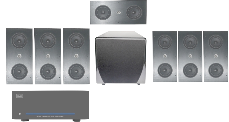 système de cinéma maison-amplificateur de puissance à 7 canaux-7 haut-parleurs surround-caisson de basses 12 pouces-système de haut-parleurs home cinéma