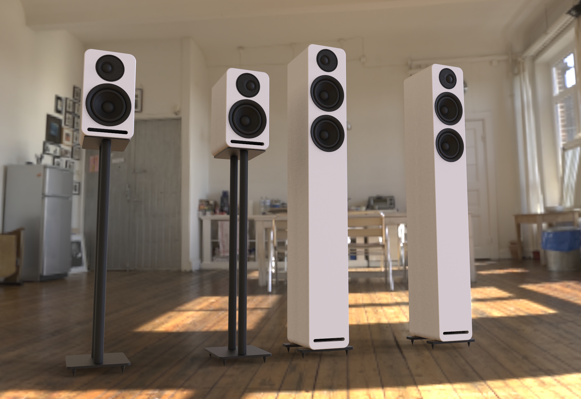 Haut-parleurs HIFI-haut-parleur d&#39;étagère hifi 4 pouces