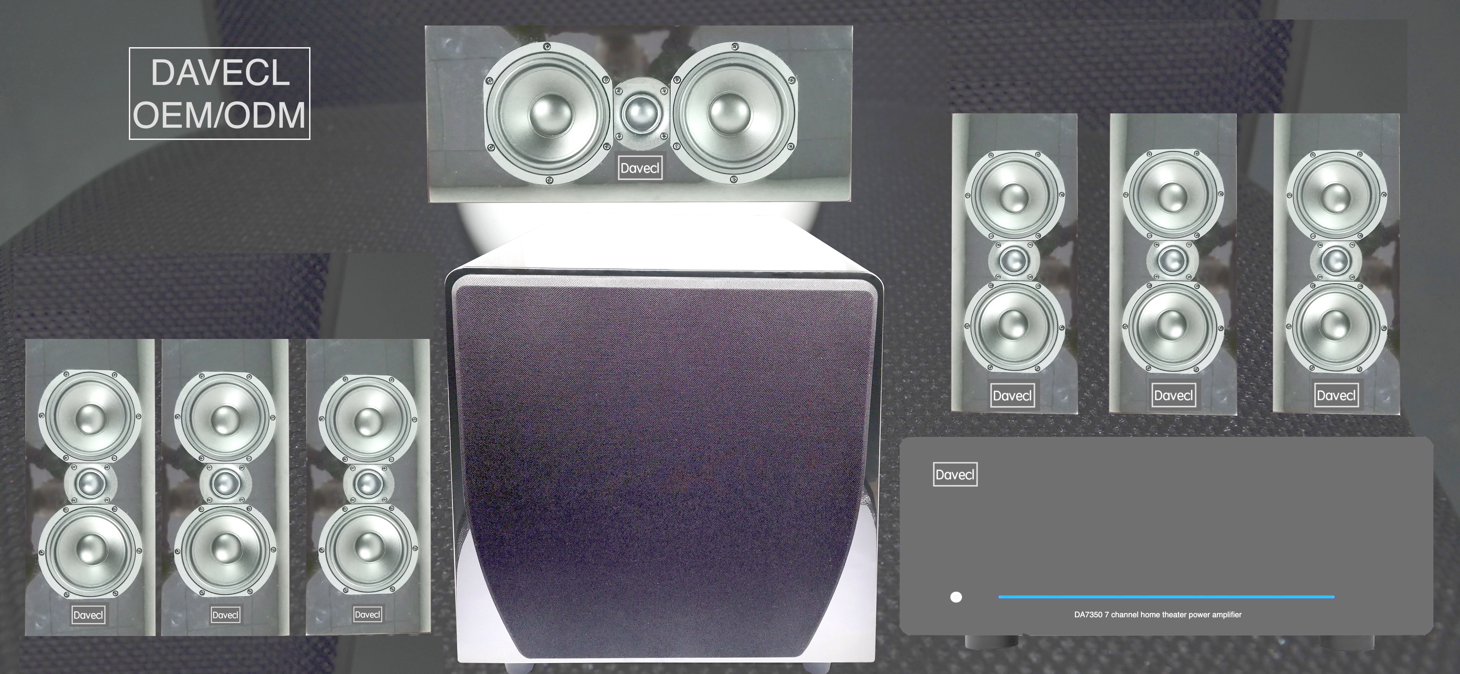 Haut-parleurs centraux de 5 pouces-haut-parleur home cinéma hifi
