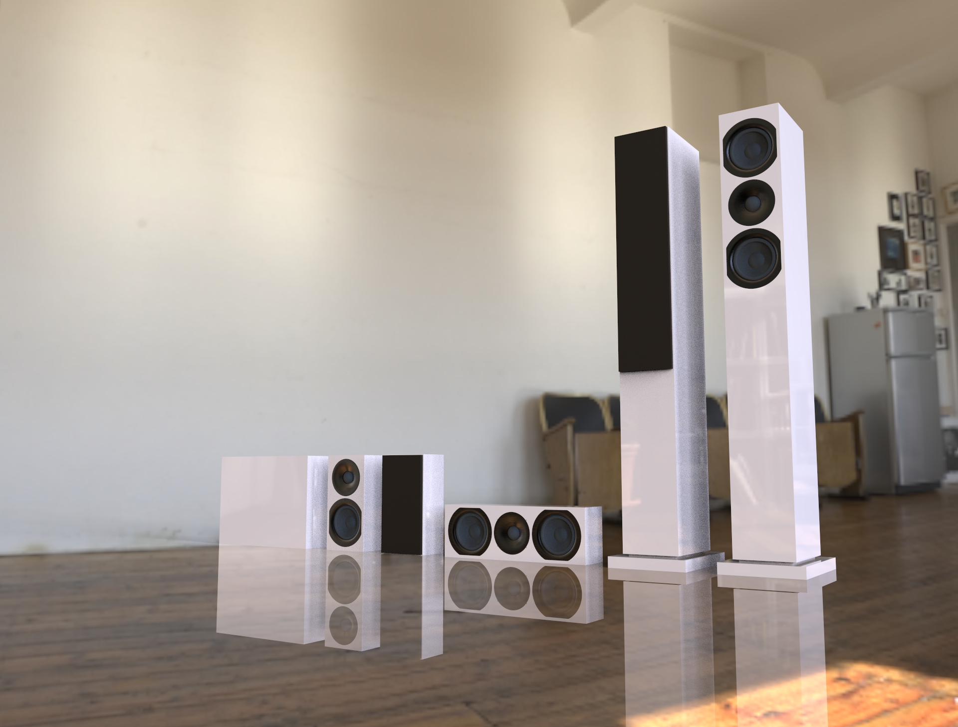 Haut-parleurs HIFI-haut-parleurs de peinture haute brillance