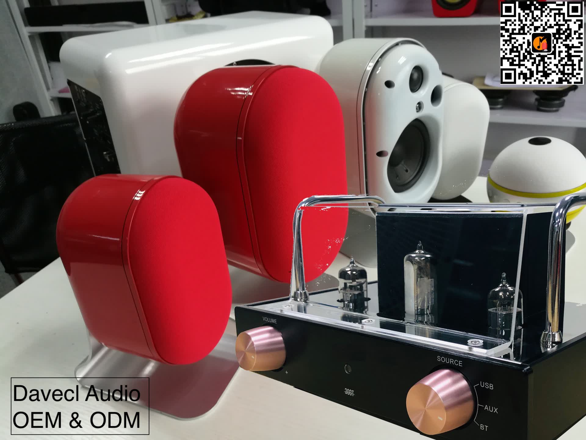 Davecl QC Haut-parleur et amplificateur &agrave; tube