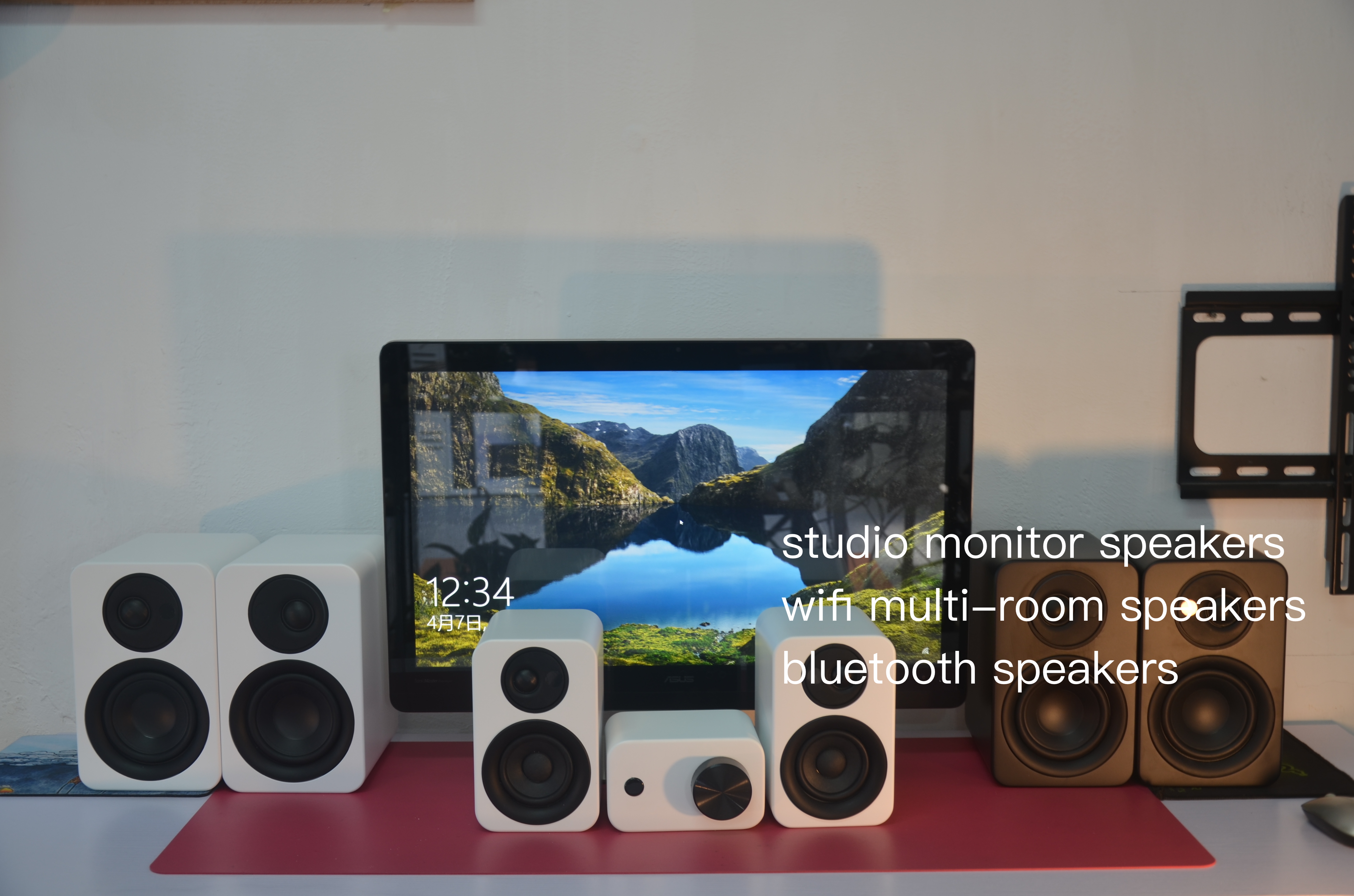 Haut-parleurs actifs - Haut-parleur de moniteur de studio Bluetooth stéréo de 5 pouces