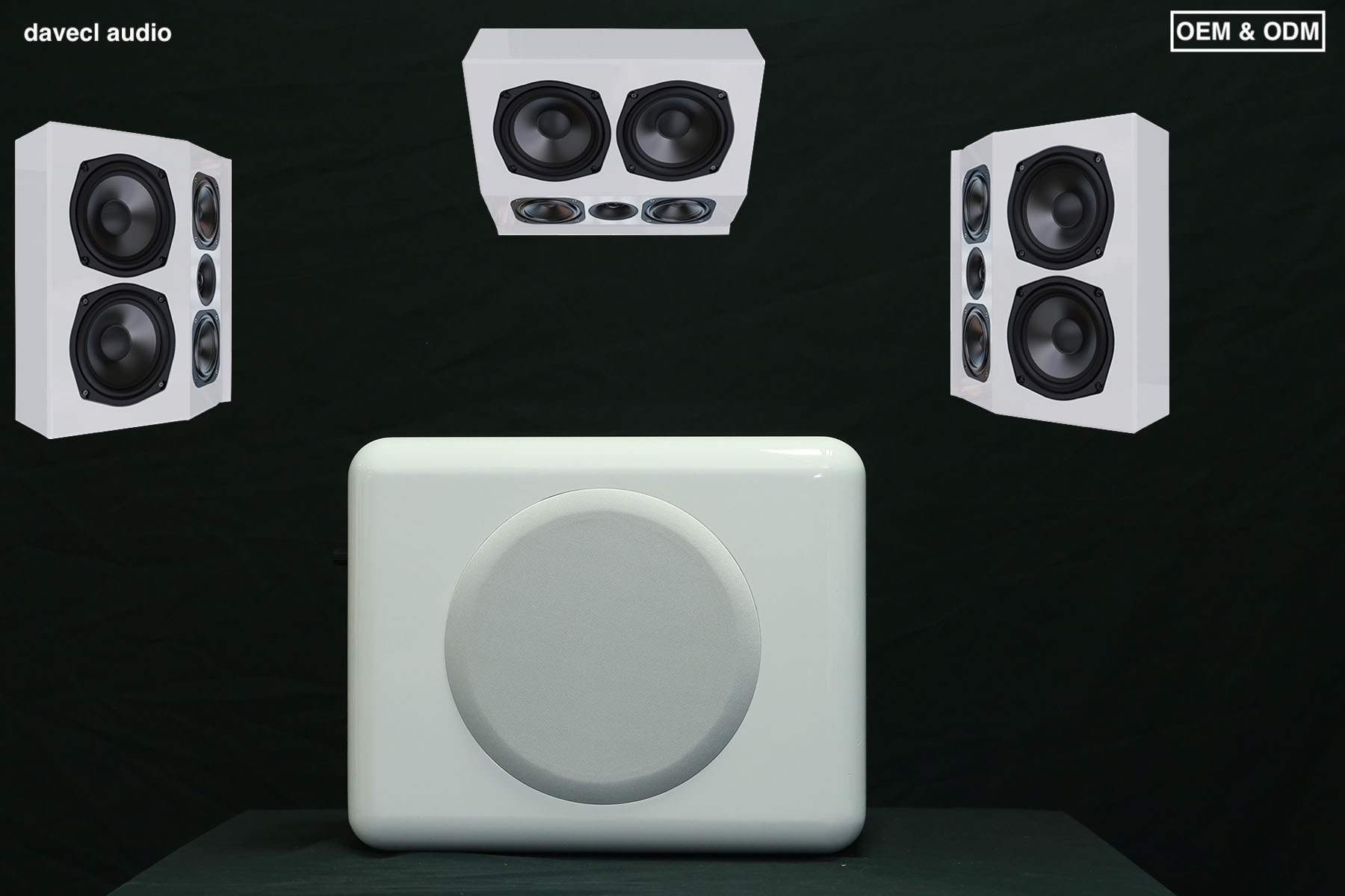 Haut-parleur mural de cinéma maison surround de 5,25 pouces